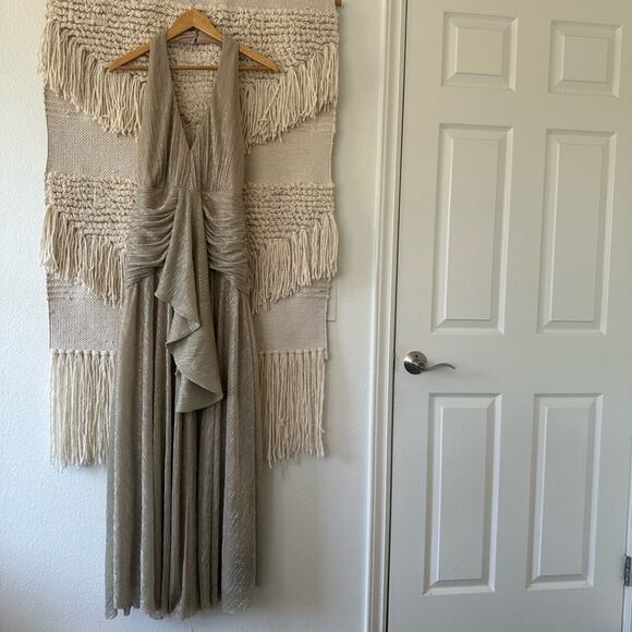 PatBo Lurex Draped Maxi Dress - Picture 1 of 10